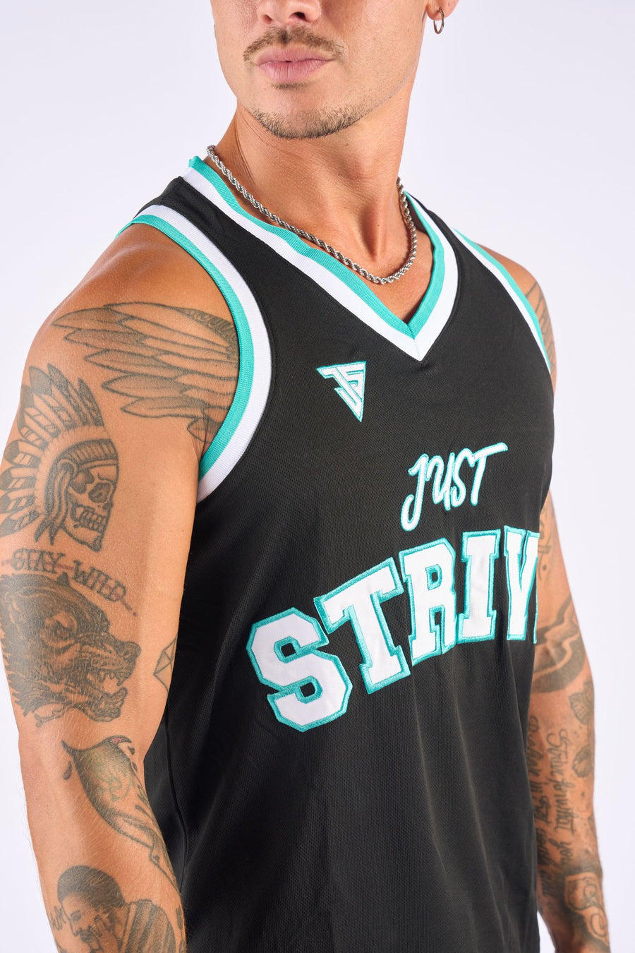 Just Strive Signature Jersey - Black & Teal